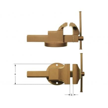 AMPCO PP0135A - Étau parallèle, Aluminium-Bronze