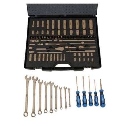 AMPCO CS9095A - Jeu de douilles, clés et tournevis Aluminium-Bronze (95 pièces)