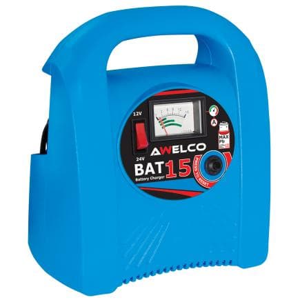 AWELCO 77550 - BAT 15 - Chargeur de batterie 12-24V pour batteries 20/100Ah