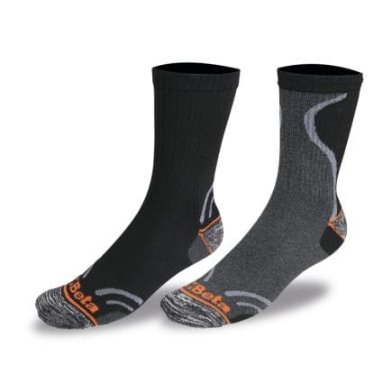 BETA 074220102 - 2 paires de chaussettes courtes en éponge de coton recyclé