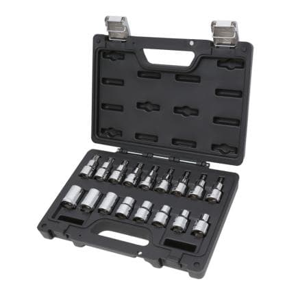 BETA 009236017 - Set de clés à douilles avec profil Torx® dans une boîte en plastique (17 pcs.)