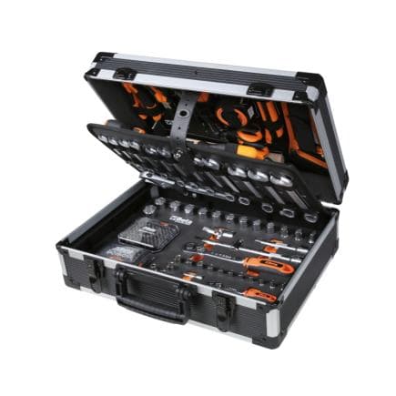 BETA 020566010 - Valise avec assortiment d'outils pour maintenance et plateaux en EVA souple (163 pcs.)