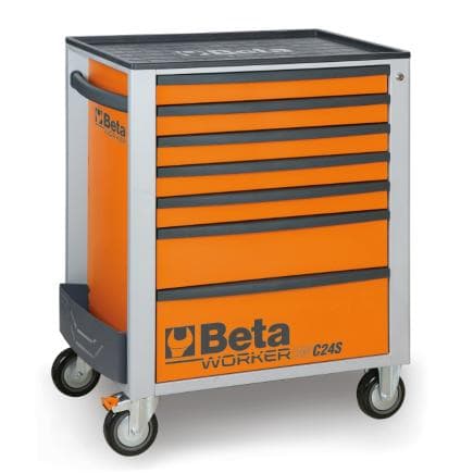 BETA 024006232 - Commode mobile BW C24S avec sept tiroirs et assortiment d'outils (235 pcs.)
