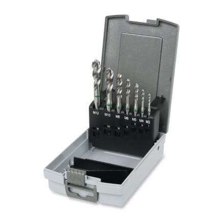 BETA 004290204 - Coffret comprenant 7 tarauds machines en HSS-CO 5% pour trous borgnes