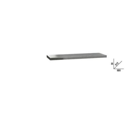 BETA 045002131 - Plan de travail pour C45PRO 2.0 PXE/1-0,7MT en MDF revêtu d'acier inoxydable, 680x615 mm