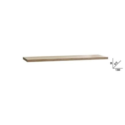 BETA 045002143 - Plan de travail en bois contreplaqué stratifié, 1360x615 mm