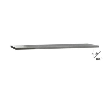 BETA 050001137 - Plan de travail en MDF revêtu d'acier inoxydable, longueur 2,2 m, pour combinaison d'ameublement d'atelier RSC50 2.0