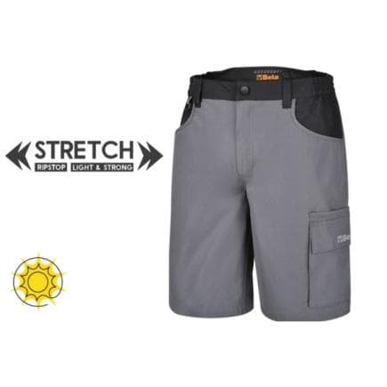 BETA 078210103 - Bermuda de travail léger, stretch, et multipoches