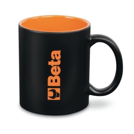 BETA 095270030 - Tasse en céramique noire avec logo BETA gravé au laser