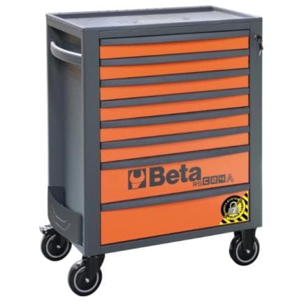 BETA 024004008 - Cabine mobile à roulettes avec 8 tiroirs et assortiment d'outils 411