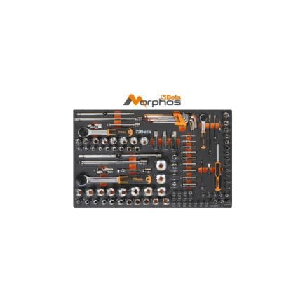 BETA 024500114 - Module en mousse EVA avec douilles 1/4", 3/8" et 1/2" (116 pcs.)