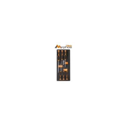 BETA 024500179 - Module en mousse EVA avec tournevis Morphos pour vis à tête fendue (6 pcs.)