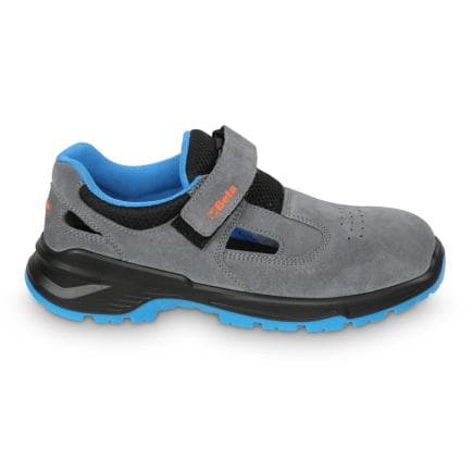 BETA 072010641 - Sandale BASIC PLUS en cuir suédé avec fermeture à scratch