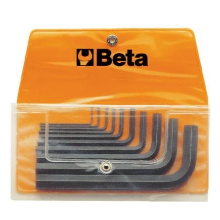 BETA 000960650 - Jeu de 10 clés mâles 6 pans coudées en trousse (lot muliple)