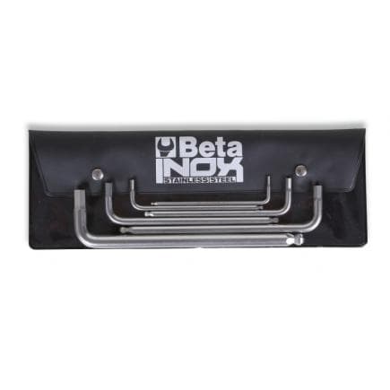 BETA 000961455 - Jeu de 6 clés mâles 6 pans coudées, à tête sphérique, en acier inoxydable, en étui
