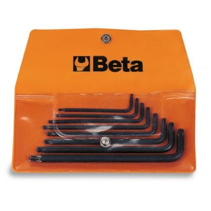 BETA 000970159 - Jeu de 8 clés mâles coudées à tête sphérique pour vis Torx® en trousse