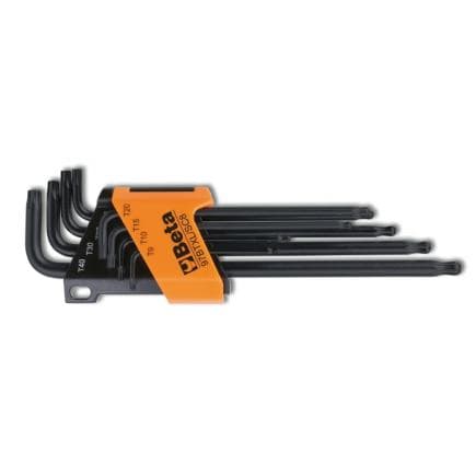 BETA 000970982 - Jeu de 8 clés mâles coudées à tête sphérique pour vis Torx®