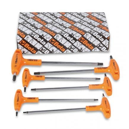 BETA 000970791 - Jeu de 6 clés mâles coudées à poignée pour vis Torx