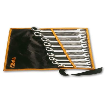 BETA 001420069 - Jeu de 9 clés mixtes à cliquet réversible en trousse