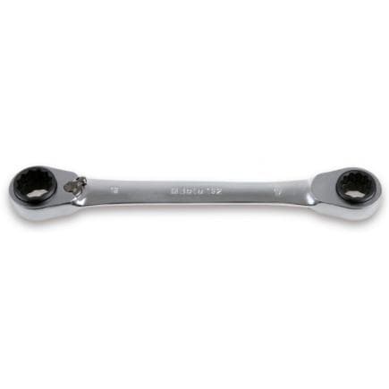 BETA 001920008 - Clé polygonale double droite à cliquet réversible chromée