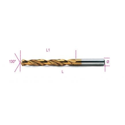 BETA 004140046 - Foret taillé en acier HSS-TiN rectifié courte (lot muliple)