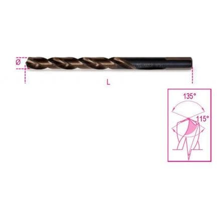 BETA 004160010 - Foret cylindrique avec affûtage spécial à double paire de tranchants (lot muliple)