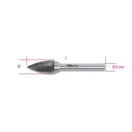 BETA 004260534 - Limes rotatives en métal dur coupe croisée HM6