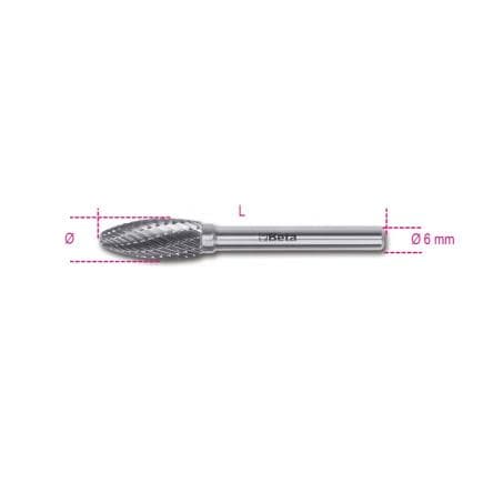 BETA 004260537 - Limes rotatives en métal dur coupe croisée HM6