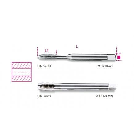 BETA 004290003 - Tarauds machine pour trous débouchants avec filetages à gros pas HSS-CO 5% (lot muliple)