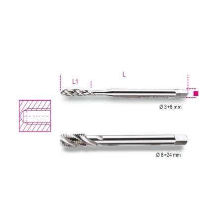 BETA 004290104 - Tarauds machine pour trous borgnes avec pas gros HSS-CO 5% (lot muliple)