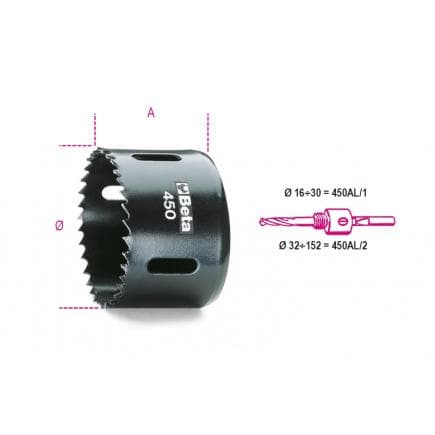 BETA 004500022 - Scie trépan en acier HSS-Co 8%