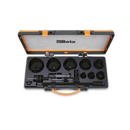 BETA 004500313 - Composition de scies trépans et accessoires pour électriciens en coffret métallique