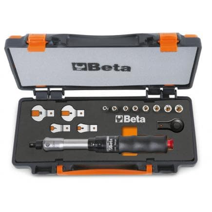 BETA 006710002 - Clé dynamométrique 604B/10, 1 cliquet réversible, 8 douilles 6 pans et 4 clés à fourche