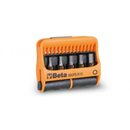 BETA 008600920 - Jeu de 10 embouts avec porte-embout magnétique en coffret plastique
