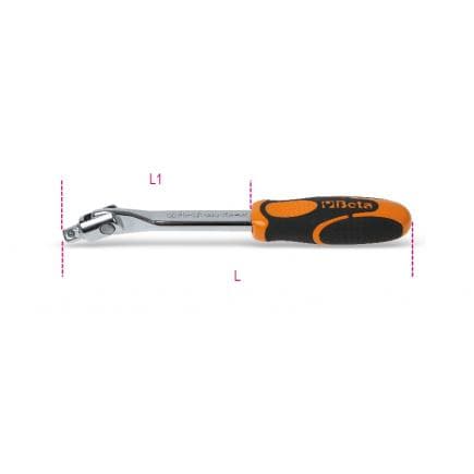 BETA 009000840 - Poignée articulée carré mâle 1/4" (lot muliple)