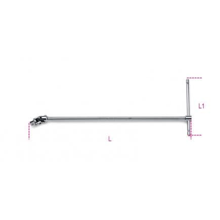 BETA 009000843 - Poignée à béquille à cardan carré mâle 1/4" (lot muliple)
