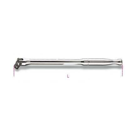 BETA 009000845 - Poignée articulée carré mâle 1/4" avec manche métallique (lot muliple)