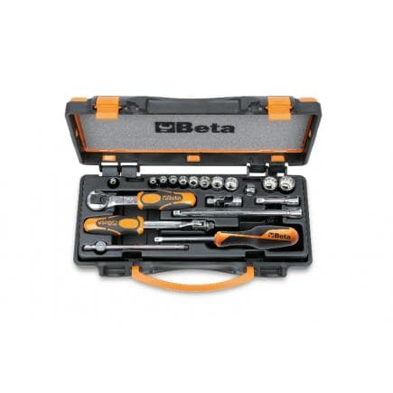 BETA 009000977 - Jeu de 11 douilles 12 pans et 8 accessoires