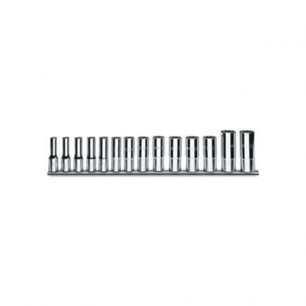 BETA 009100174 - Jeu de 14 douilles 6 pans 3/8" longue sur support