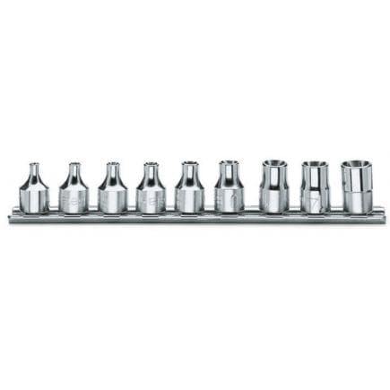 BETA 009100430 - Jeu de 9 3/8" douilles pour écrous Torx® sur support