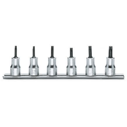 BETA 009100530 - Jeu de 6 douilles tournevis pour vis Torx® 3/8" sur support