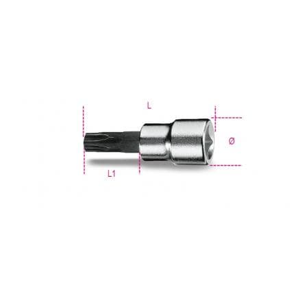 BETA 009100540 - Douille tournevis pour vis en étoile à 5 pointes 3/8" (lot muliple)