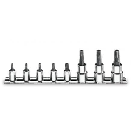 BETA 009100558 - Jeu de 8 douilles tournevis pour vis en étoile à 5 pointes 3/8" sur support