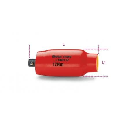BETA 009100801 - Rallonge pré-étalonnée carré femelle 3/8" 1000V