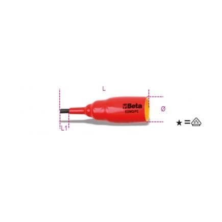BETA 009200264 - Douille tournevis pour vis 6 pans creux 1000V