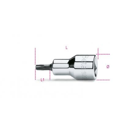 BETA 009200371 - Douille tournevis 1/2" pour vis Tamper Resistant Torx® (lot muliple)