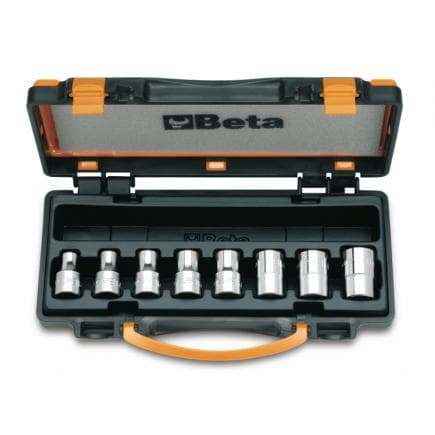 BETA 009200391 - Jeu de 8 douilles pour écrous Torx® 1/2" en coffret