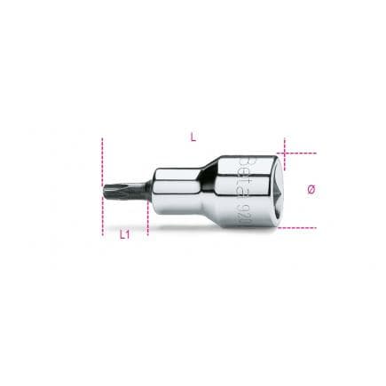 BETA 009200531 - Douille tournevis pour vis Torx® 1/2" (lot muliple)