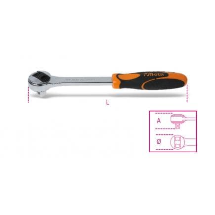 BETA 009200882 - Cliquet réversible carré mâle 1/2" à 72 dents (lot muliple)