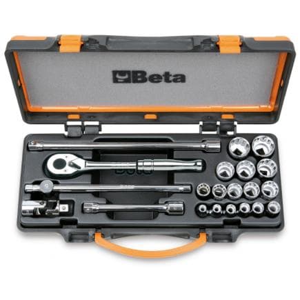 BETA 009200944 - Jeu de 16 douilles 12 pans et 5 accessoires pour maintenance aéronautique
